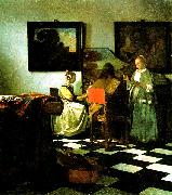 Johannes Vermeer The Concert oil painting reproduction